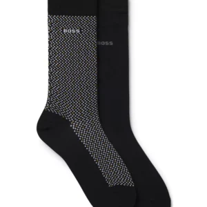 Men's Cube Pattern Socks, 2-Pack