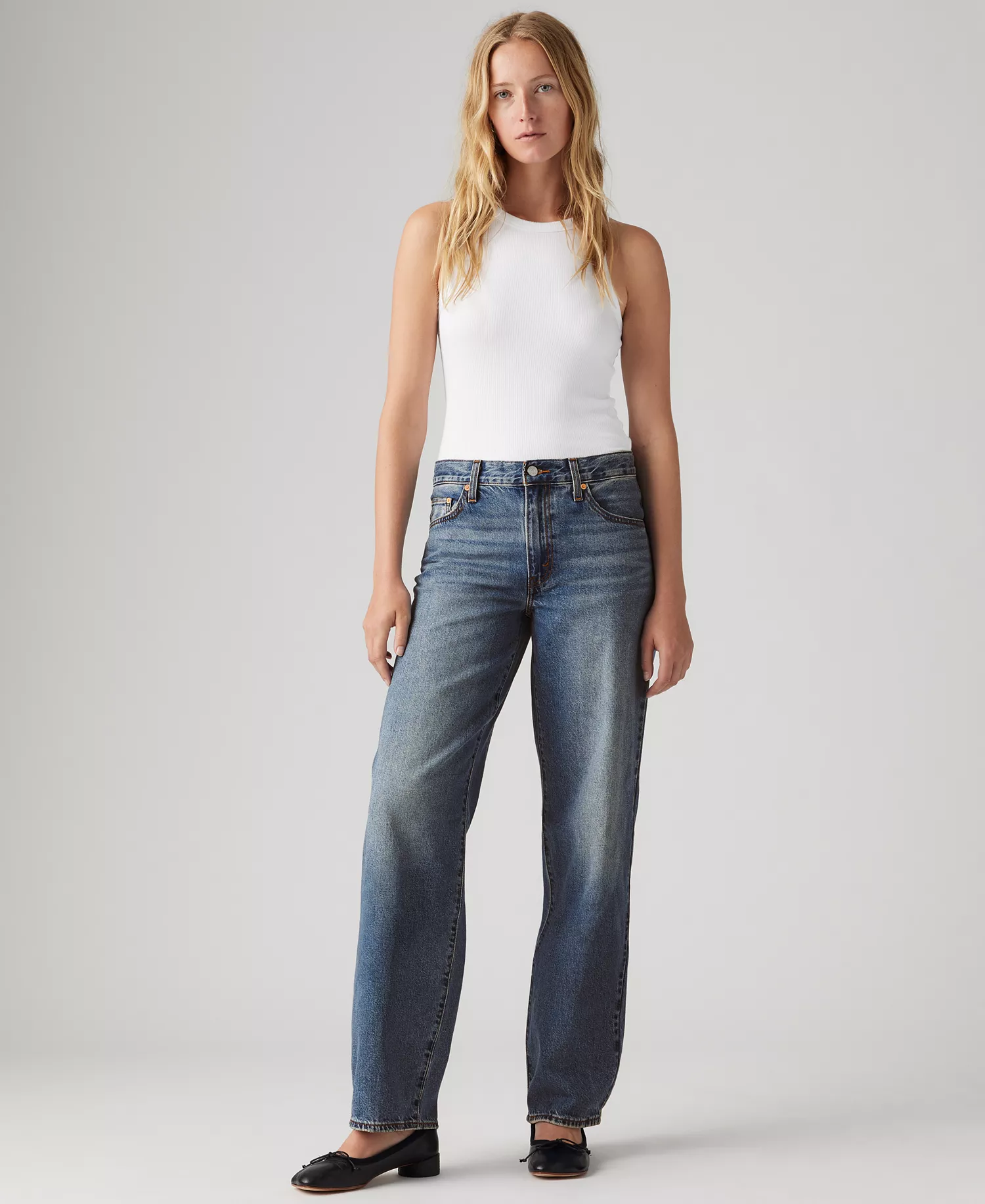 mni-869884429baa76274b8fd3577501b364 Premium Women's Mid-Rise Baggy Dad Jeans — изображение 3