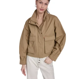 Women's Stand Collar Zipper Jacket