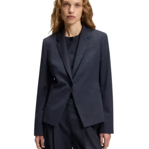BOSS by Women's Mélange Virgin Wool Slim-Fit Blazer
