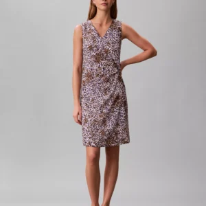 Women's Printed V-Neck Mini Dress