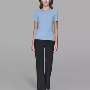 Women's Ribbed Short-Sleeve Sweater