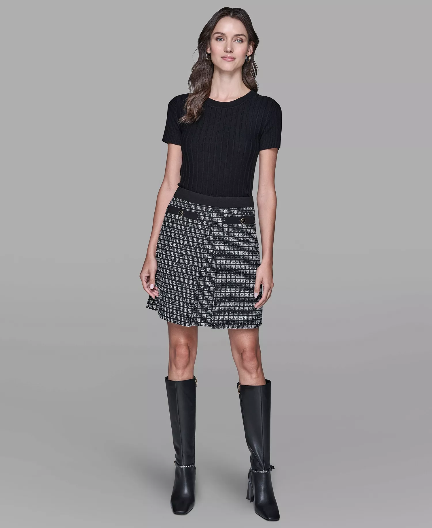 mni-881f92fb7dfc5b101e03b385d3924799 Women's Tweed Mini Skirt