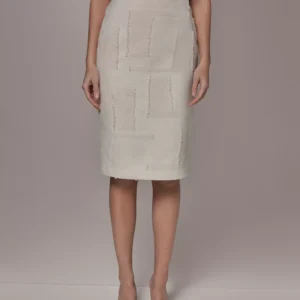 Women's Side Slit Crop Top and Pencil Skirt