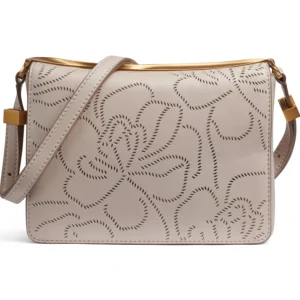 Jericho Floral Perforated Medium Shoulder Bag