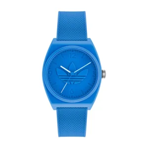 Unisex Three Hand Project Two Blue Resin Strap Watch 38mm