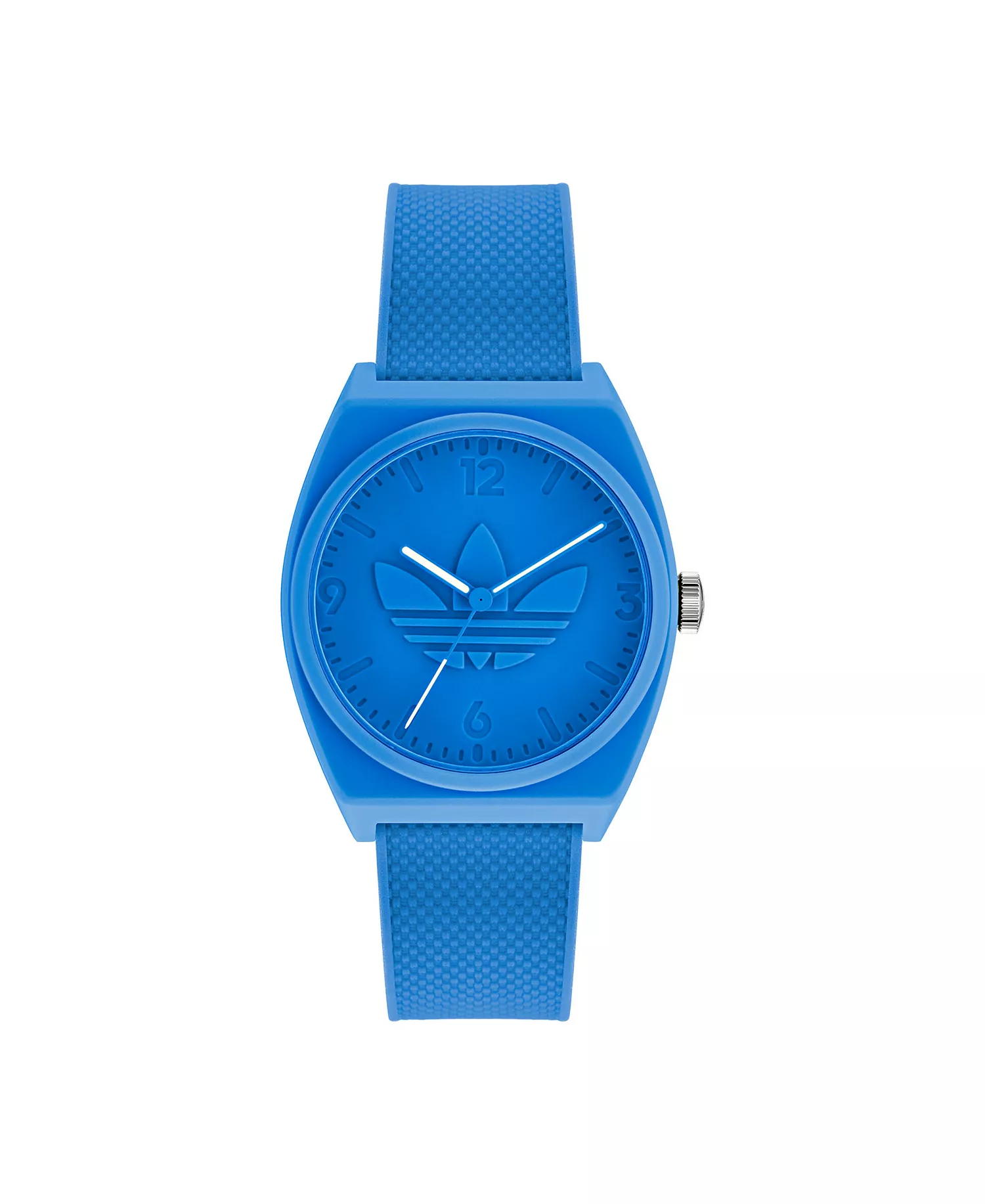 mni-8a639c2f7f9966b4996668c34cde2a2e Unisex Three Hand Project Two Blue Resin Strap Watch 38mm