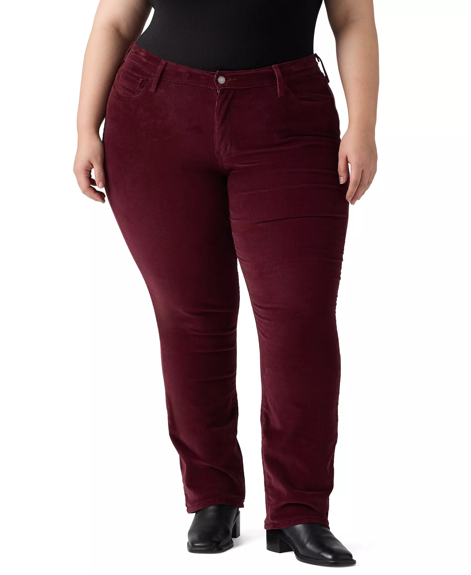 mni-8a9fa2baac699e7b4a6f6a9c2500586f Trendy Plus Size Classic Straight Leg Jeans — изображение 6