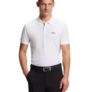 Men's Printed Pattern Cotton-Pique Polo Shirt