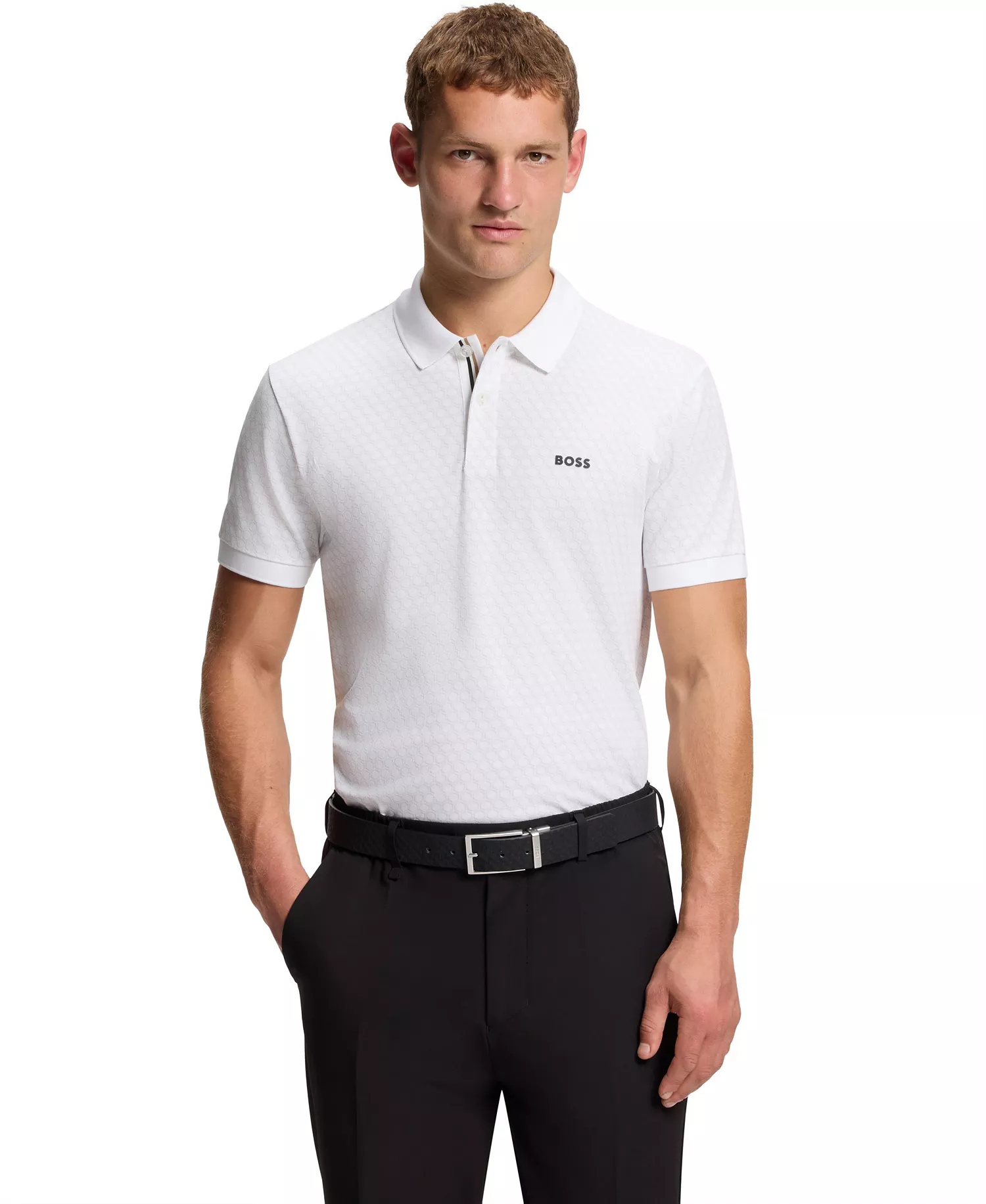 mni-8aef33990454474cead5e3f1b21364dd Men's Printed Pattern Cotton-Pique Polo Shirt