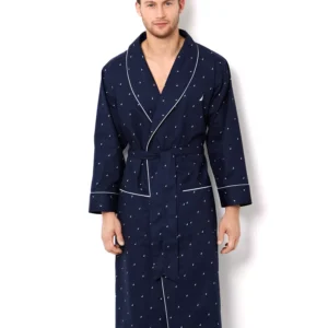 Men's Signature Light Weight Brand Icon Woven Robe