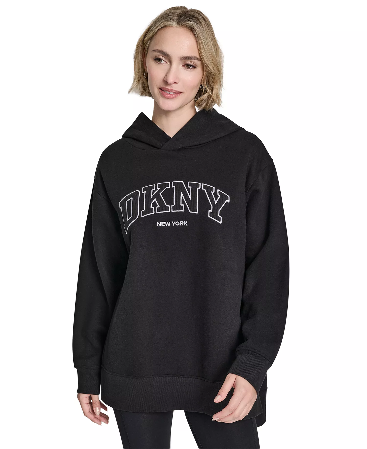 mni-8b7fa837f5a3e786c85db0fdd4c425c1 Women's 3D Puff Applique Varsity Logo Oversized Hoodie