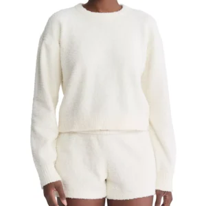 Women's Cropped Plush Lounge Sweatshirt