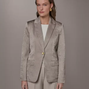 Women's Novelty One-Button Peak Lapel Blazer