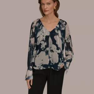 Women's Printed Long-Sleeve Top