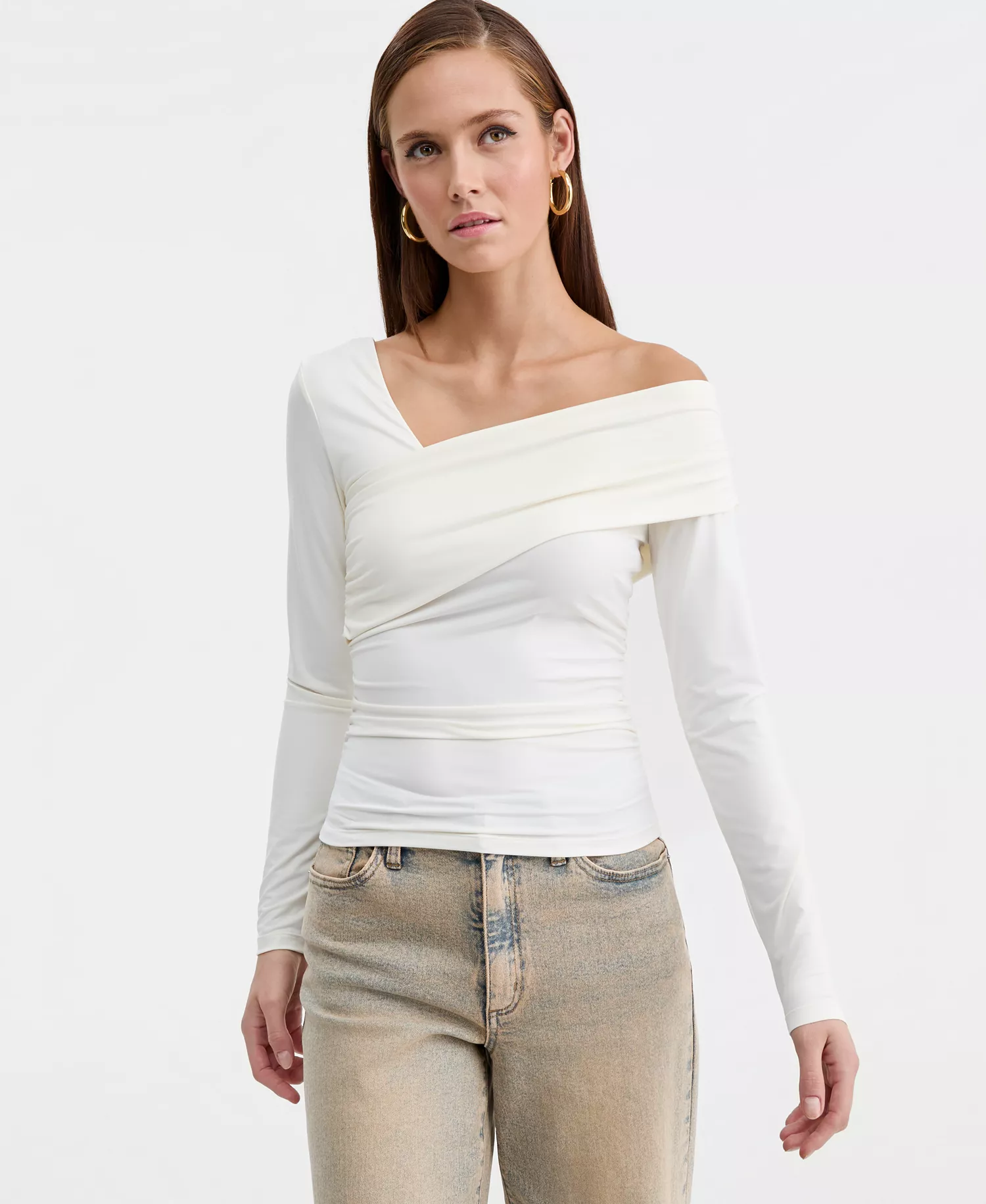mni-8cf54c5e08769f2c396dbc2c69662548 Women's Asymmetric Long-Sleeve Top, Macy's Exclusive