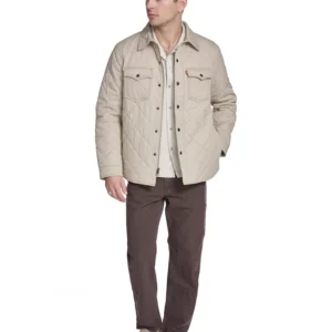 Men's Quilted Zippered Western Shirt Jacket