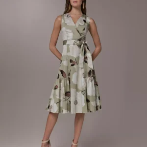 Women's Floral A-Line Midi Dress