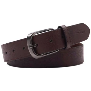 Men's Enamel Logo Ornament Casual Leather Belt