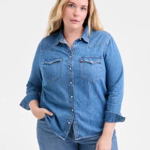 Trendy Plus Size Essential Western Cotton Shirt