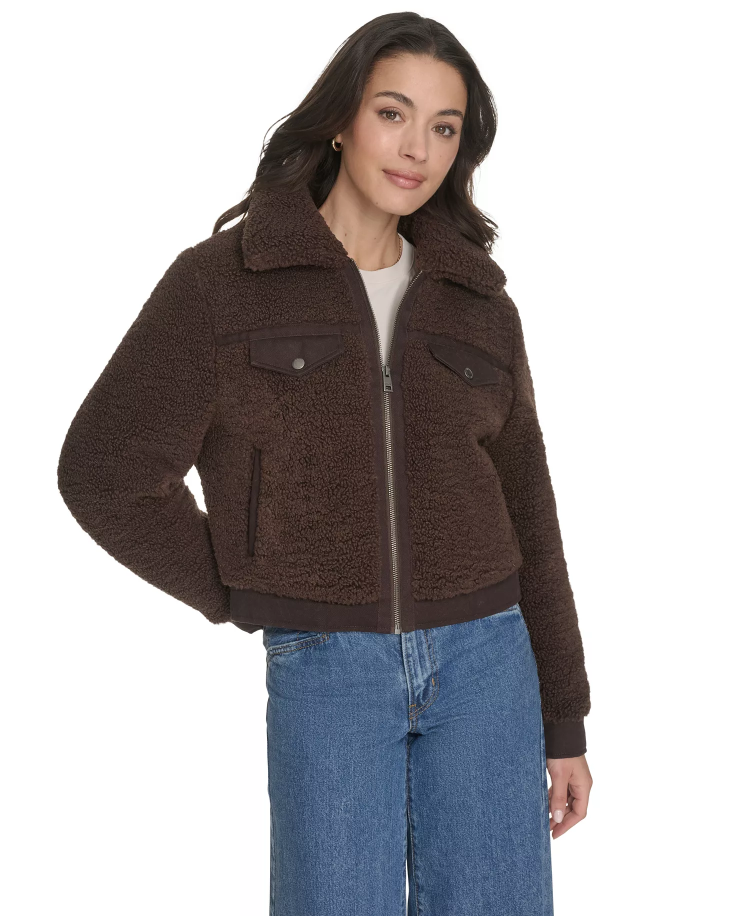 mni-8f979d260fb621666c724ae4fed7f06f Women's Sherpa Zip-Front Jacket