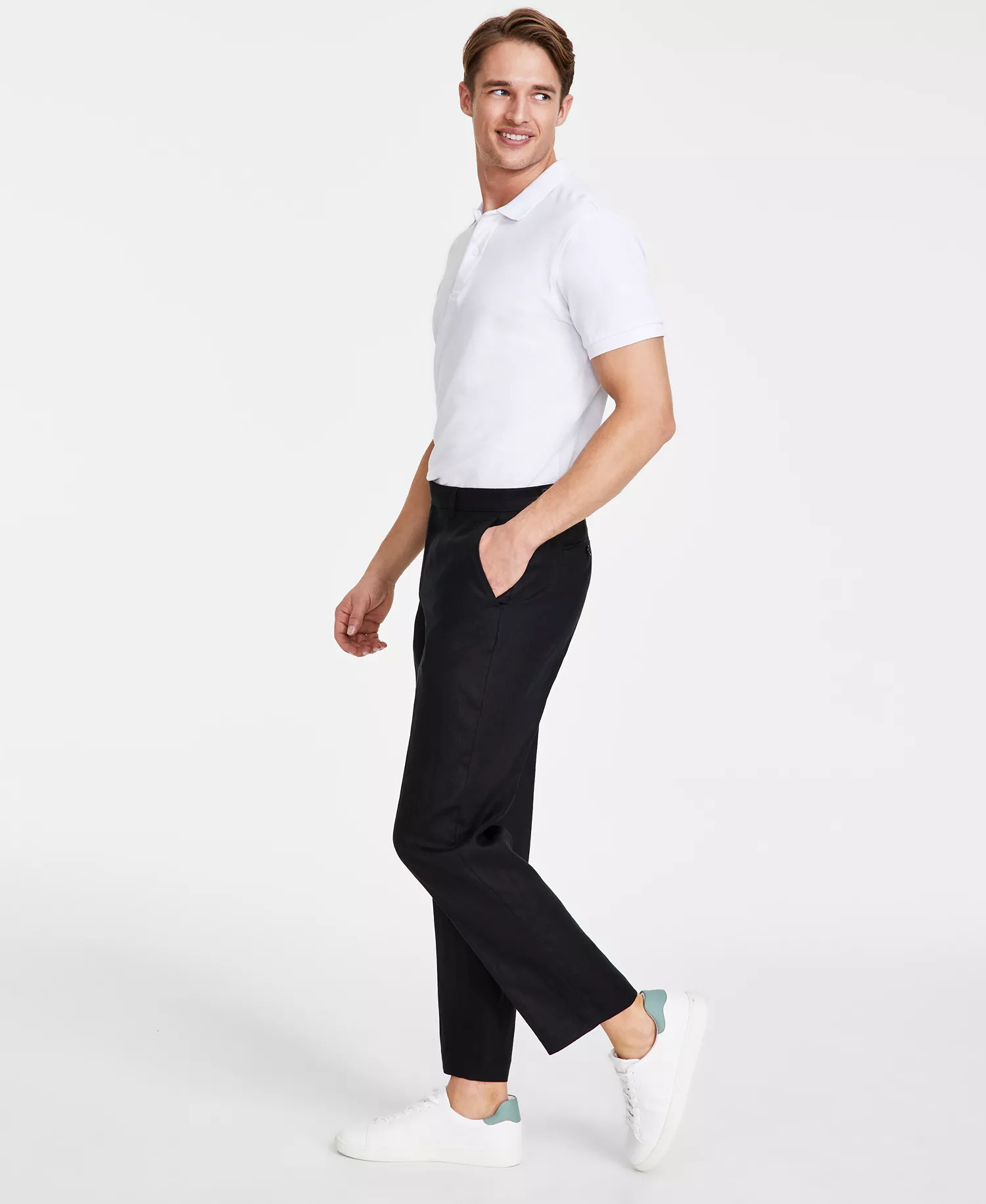 mni-9022f1ff2182c7fdf906fec58262288d Men's Modern-Fit Linen Dress Pants