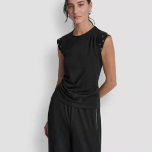 Women's Stud-Detail Sleeveless Top
