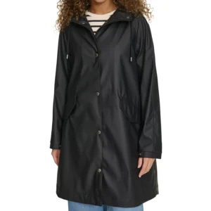 Women's Raglan Sleeve Rain Collar Jacket