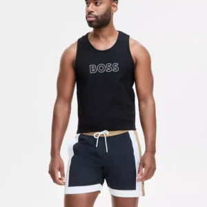 Men's Colorblocked Drawstring 5" Swim Shorts