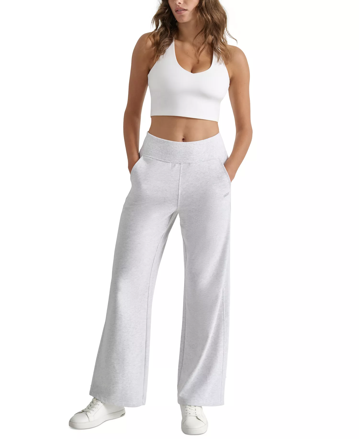 mni-92045acf125325d0bd6e095fd8e98bdc Women's Studded-Logo Wide-Leg Pants — изображение 3
