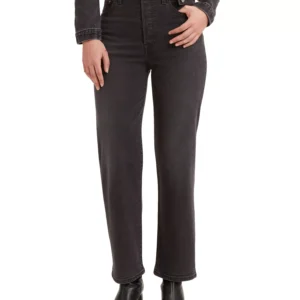 Women's Ribcage High-Rise Straight Ankle Jeans