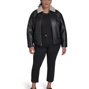 Plus Size Long Sleeves Bomber Jacket