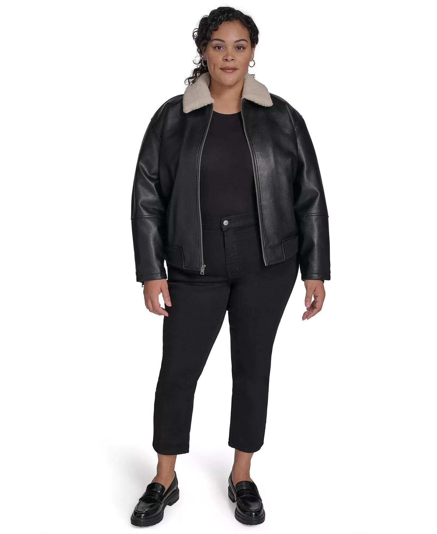 mni-9252f70c6b2b8f867c6f10cba115ce17 Plus Size Long Sleeves Bomber Jacket