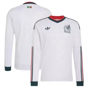 Men's White Mexico National Team FIFA X World Cup 2026 Away Replica Long Sleeve Jersey