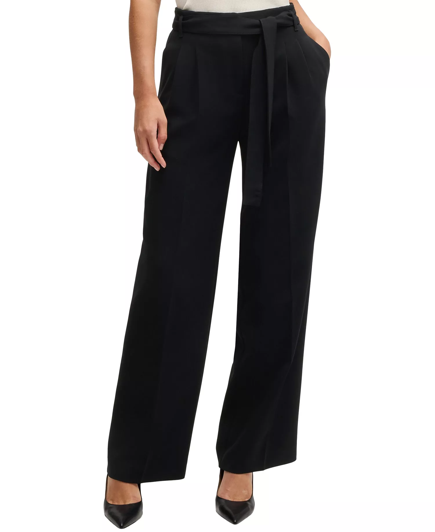 mni-93189fded50f2852ac322400b58069f8 Women's Japanese Crepe Relaxed-Fit Trousers