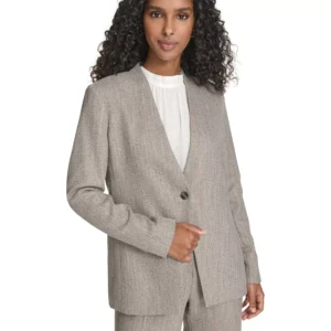 Petite Novelty One Button Jacket