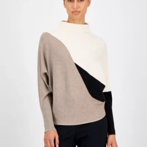 Women's Funnel-Neck Dolman-Sleeve Sweater