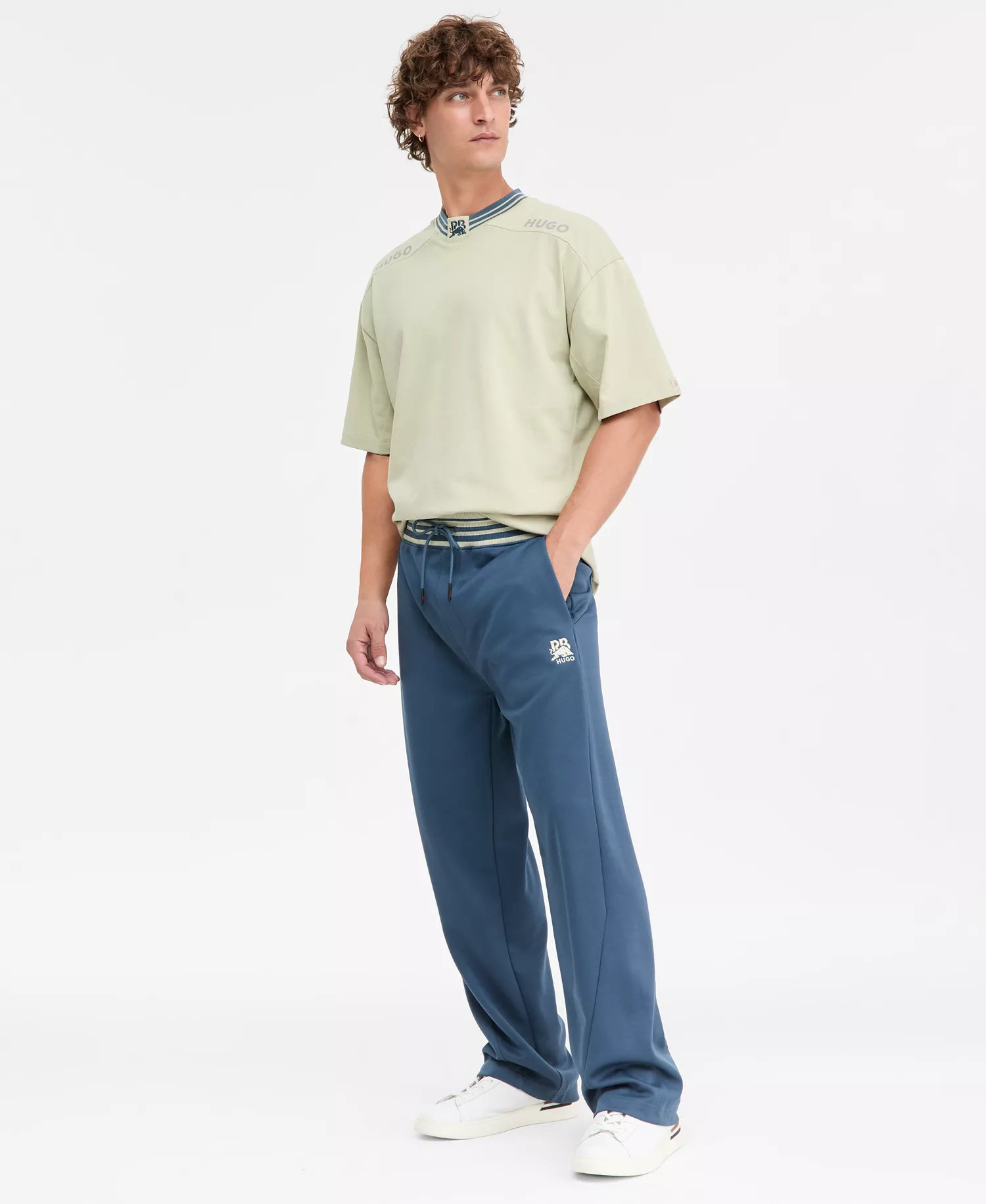 mni-93da7b2fd5aef18aaa7f4a5197353fb4 Racing Bulls x HUGO Men's Dolmapan French Terry Drawstring Jogger Pants