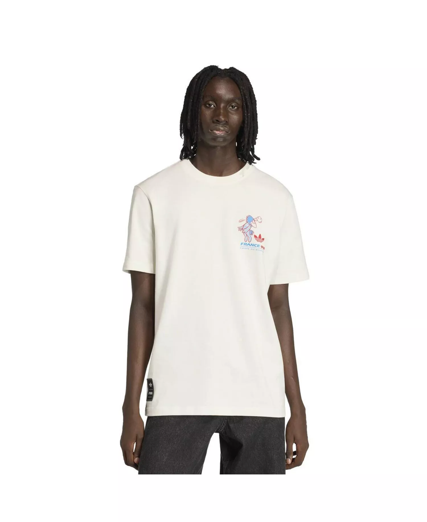 mni-93df7d2b425804681c5c7a81ad4b9da2 Men's White 1998 FIFA World Cup Footix Mascot T-Shirt