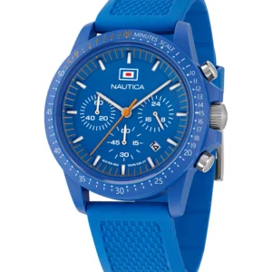 Men's Multifunction or Date Blue Polyurethane Watch, 43mm