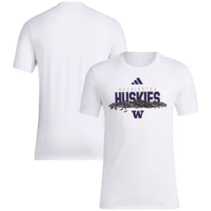 Men's White Washington Huskies Baseball Sunflower Seeds T-Shirt