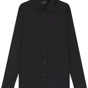 Men's Slim-Fit Poplin Dress Shirt