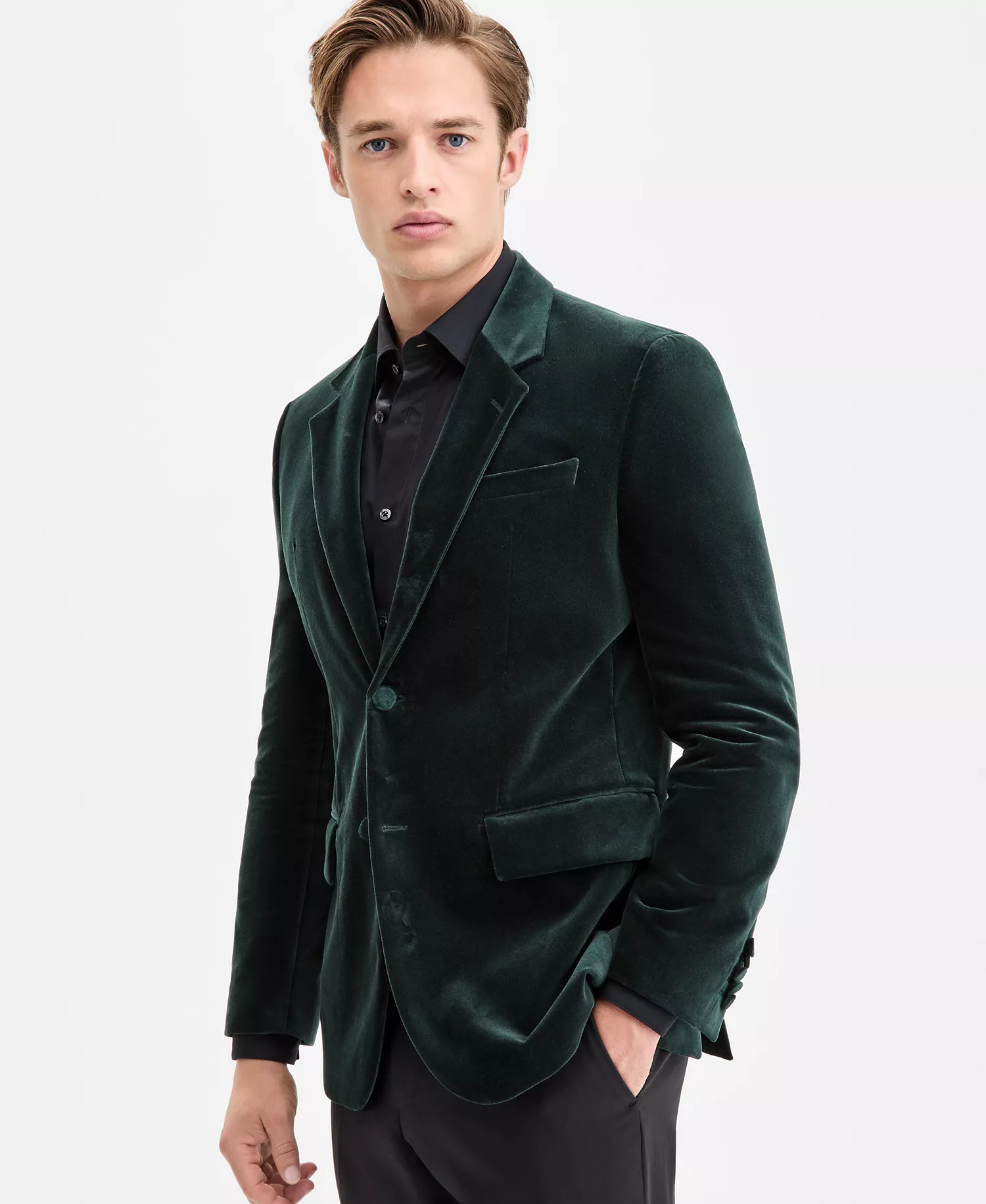 mni-94e4e41d028ef9913effb45c822dcca2 Men's Slim-Fit Solid Velvet Sport Coat