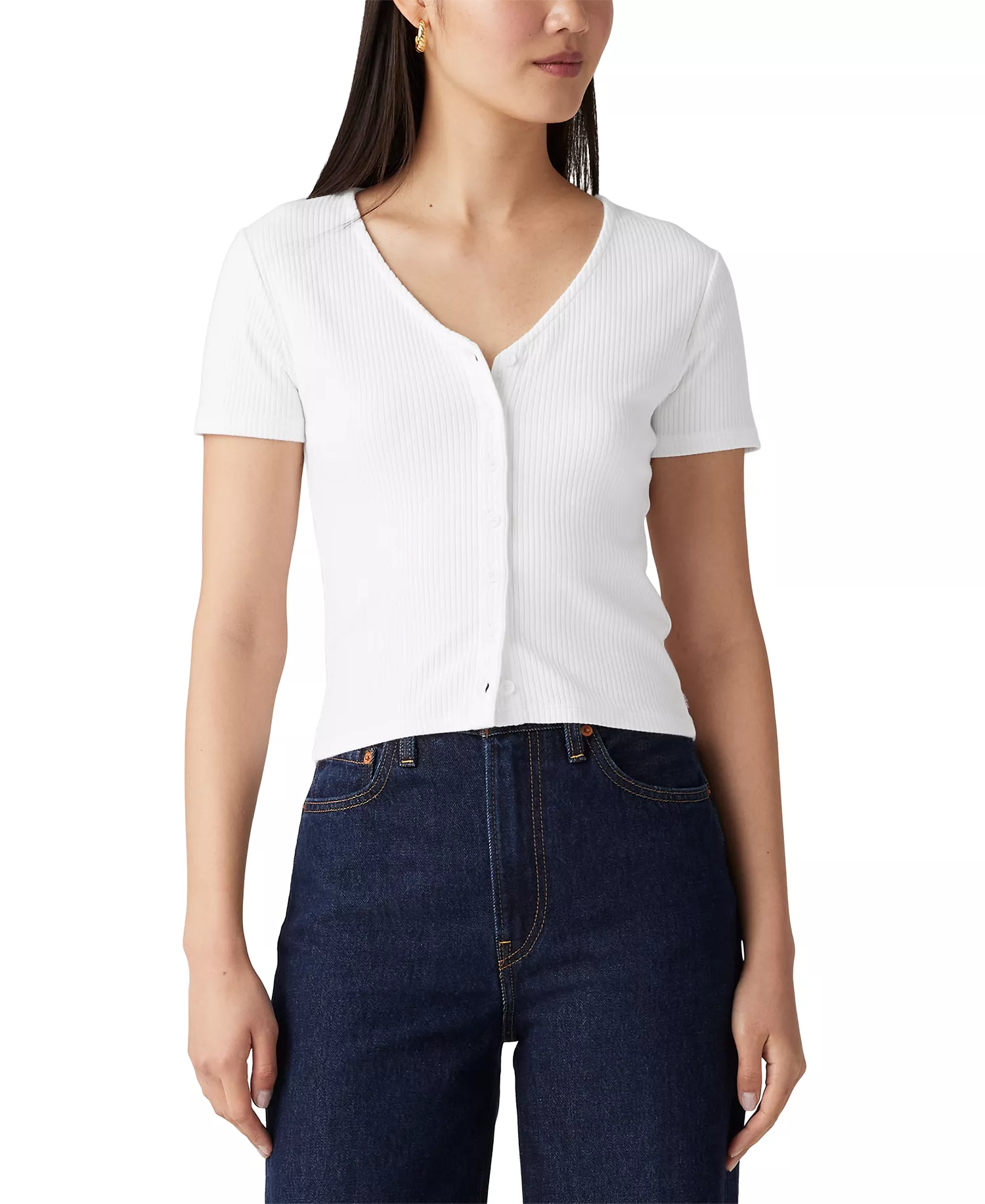 mni-953aa666fa7d8acf9956f82fd1107165 Women's Muse Short-Sleeve V-Neck Top — изображение 3