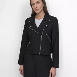 Women's Zipper Detailed Crinkle Jacket