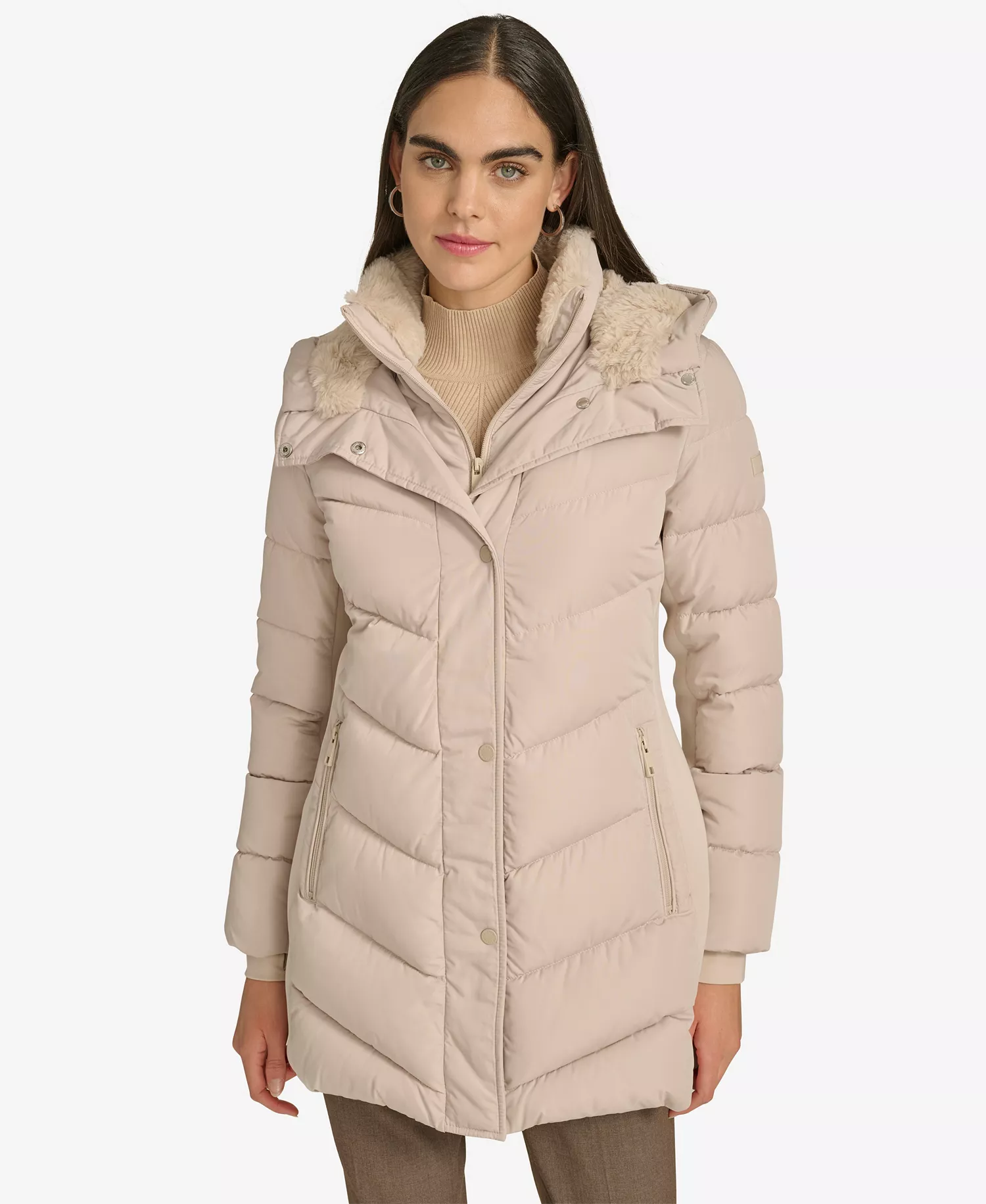 mni-9710177dc20ab1b8bc9bdb0f69abb2c6 Women's Hooded Puffer Coat — изображение 3
