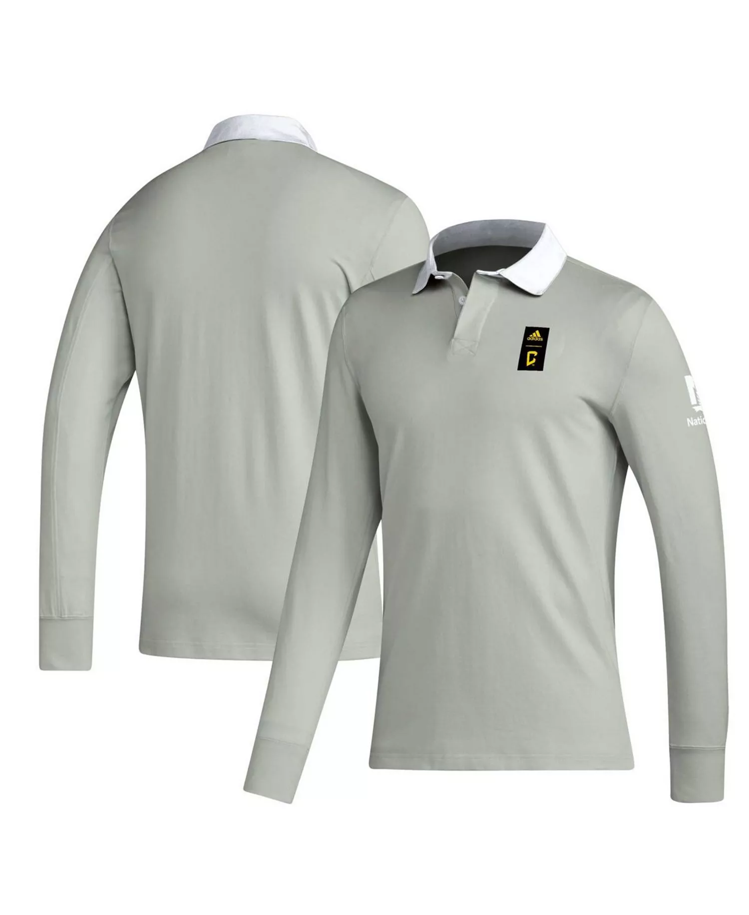 mni-97852fba74499973f0093a1e40812300 Men's 2023 Player Gray Columbus Crew Travel Long Sleeve Polo Shirt