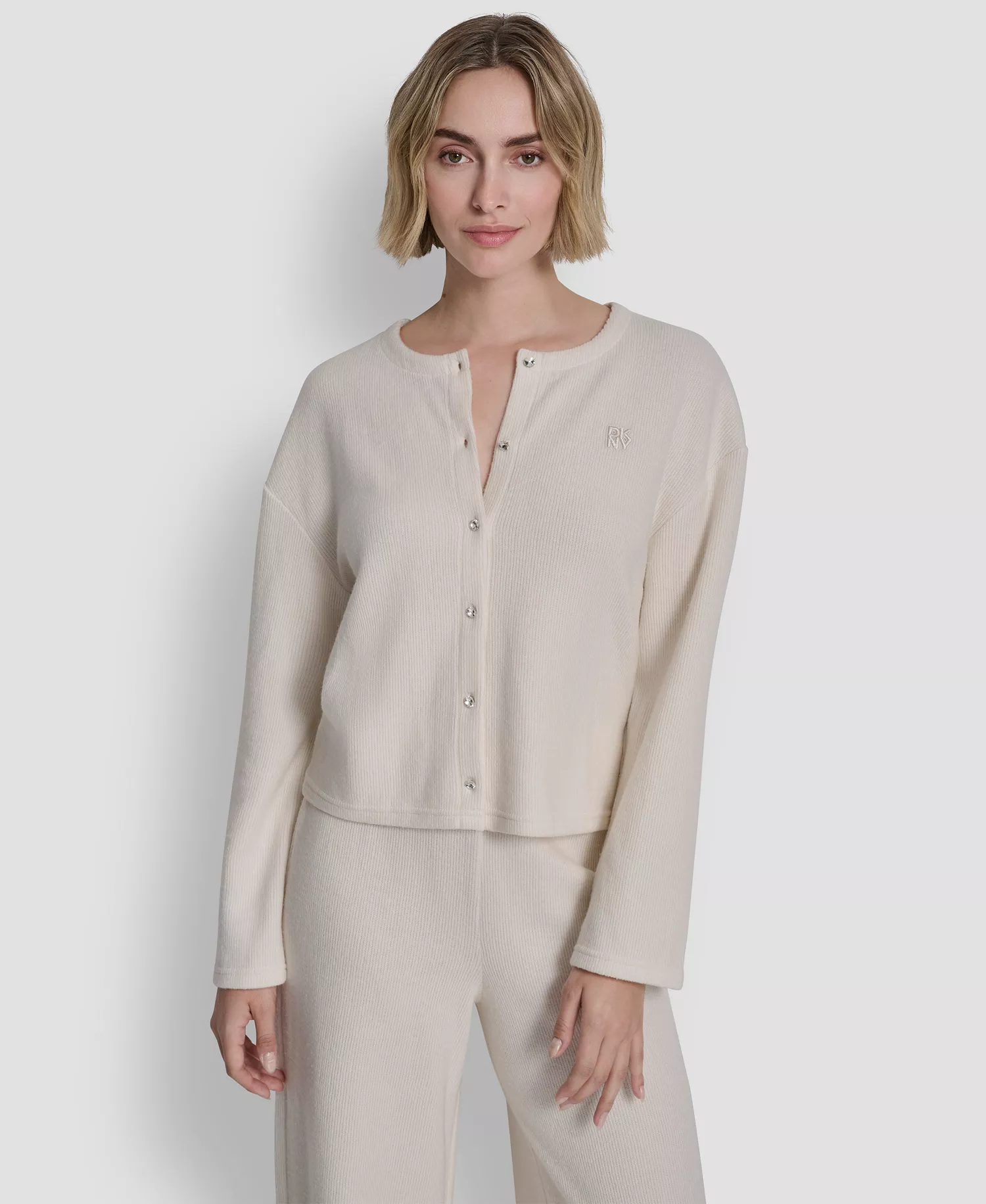 mni-97e340dc18f9ebc7011452643a790f50 Petite Long-Sleeve Button Front Cardigan