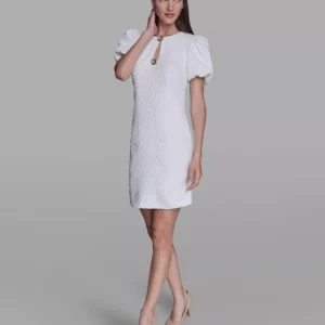 Women's Puff-Sleeve Floral Dress