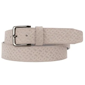 Hugo Men's Engraved Logo Soft Suede Belt